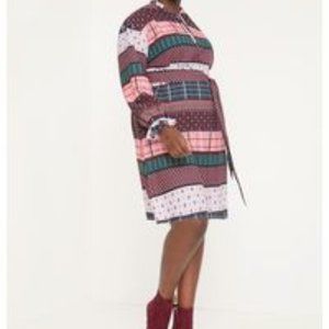 Eloquii Long Sleeve Shirt Dress